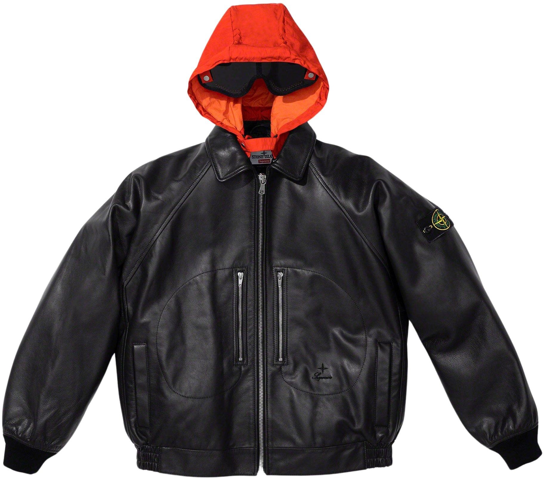 Supreme®/Stone Island® Leather Bomber Jacket view 19